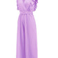 Ruffled Surplice Cap Sleeve Jumpsuit