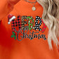 MERRY CHRISTMAS Round Neck Dropped Shoulder Sweatshirt