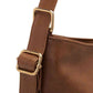 Arleth Chocolate Brown Large PU Leather Crossbody Bag