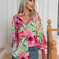 Floral Collared Neck Buttoned Shirt