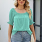 Full Size Short Flounce Sleeve Top