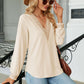 V-Neck Long Sleeve Blouse