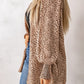 Leopard Print Balloon Sleeve Cardigan
