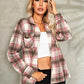 Plaid Button Down Collared Jacket