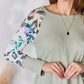 Hailey & Co Full Size Printed Round Neck Blouse