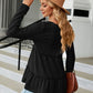Full Size Long Sleeve V-Neck Cable-Knit Blouse