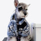 Dusty Blue Dog Outfit Paisley Zip-Up Teddy Pet Jacket SZ S-2XL