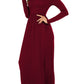 Jaylynn Round Neck Long Sleeve Pocketed Maxi Dress