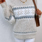 CHRISTMAS Snowflake Pattern Mock Neck Sweater