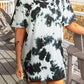 DTG Graphic Tie-Dye Round Neck Short Sleeve Tunic Tee