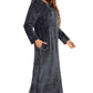 Zip Front Hooded Night Dress with Pockets