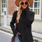 Laken Jay Ribbed Turtleneck Long Sleeve Slit Knit Top