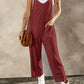 Pocketed Spaghetti Strap Wide Leg Jumpsuit