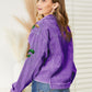 Sequin Raw Hem Jacket