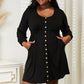 Double Take Full Size Scoop Neck Empire Waist Long Sleeve Magic Dress