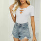 Full Size Twisted V-Neck T-Shirt