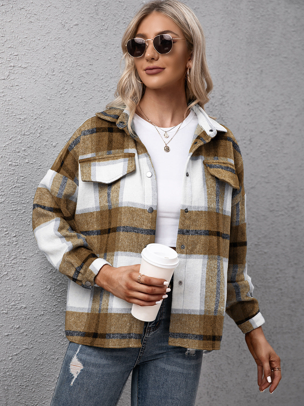 Outer Adventure Plaid Long Sleeve Shirt Jacket