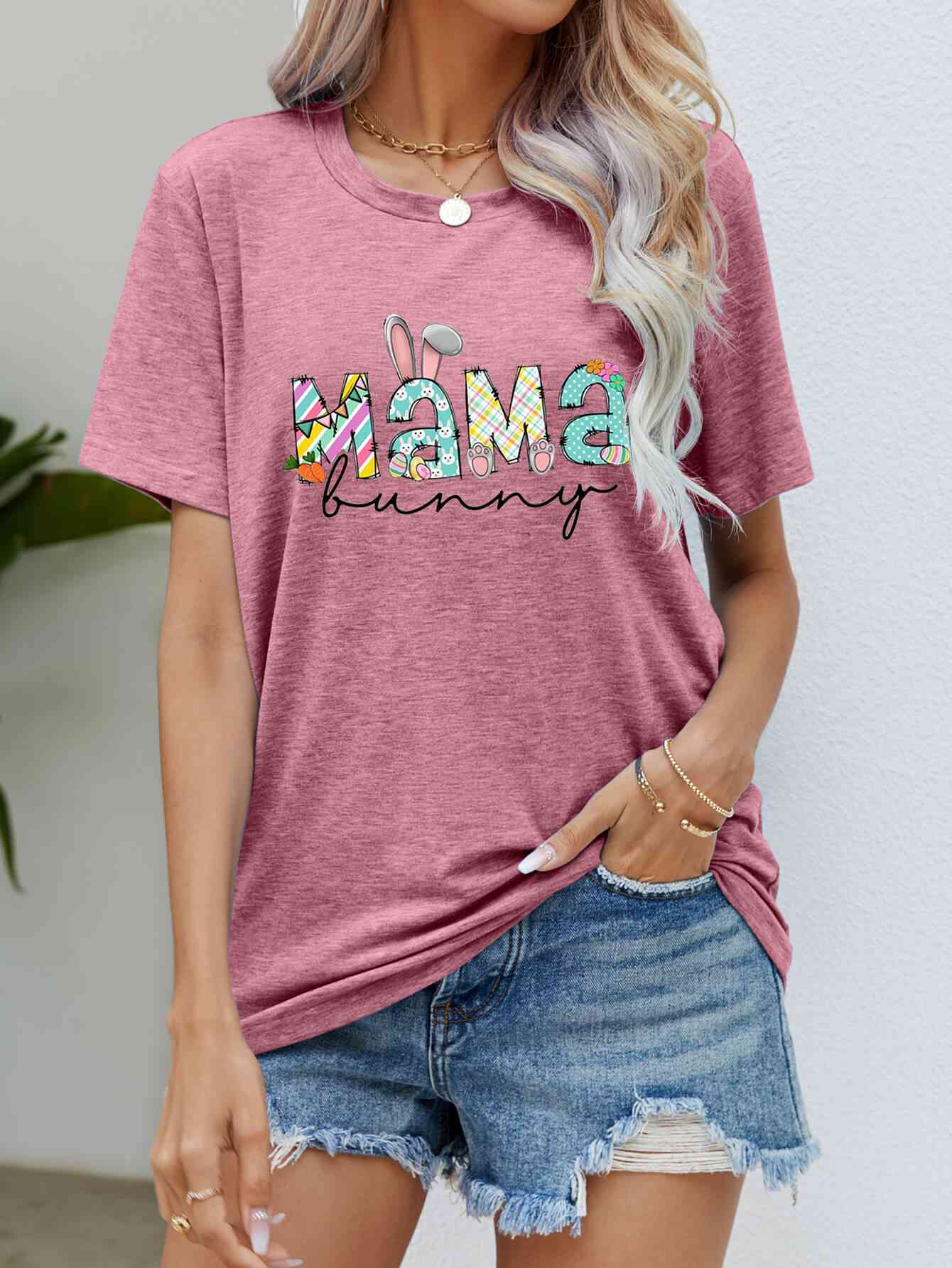 Seasonal MAMA BUNNY Easter Graphic Tee