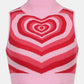 Heart Mock Neck Sweater Vest