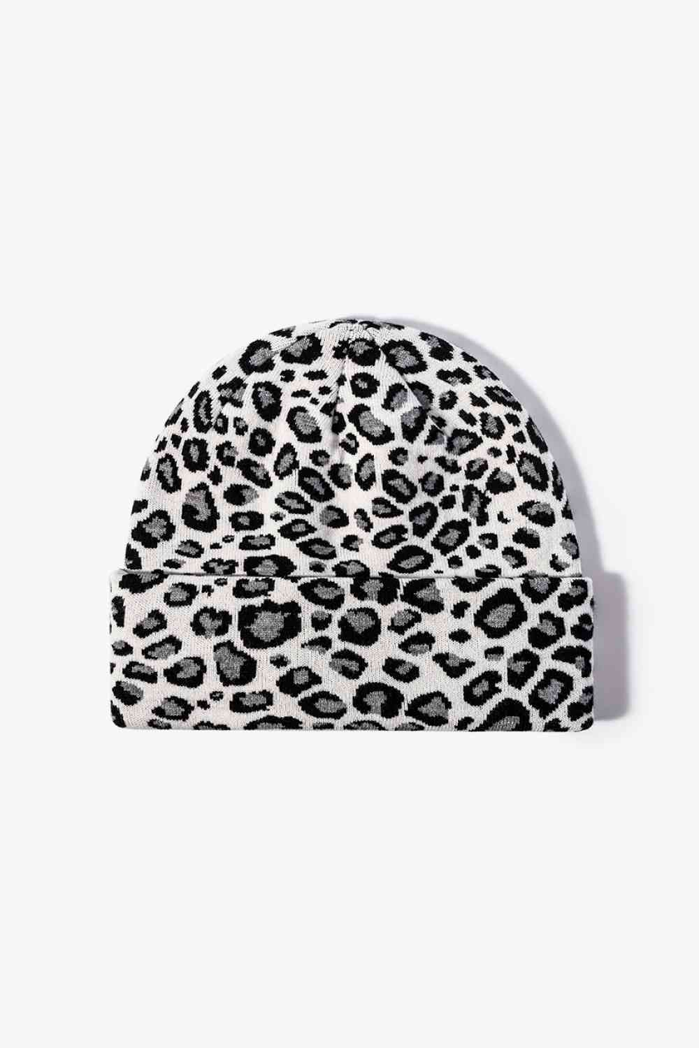 CHIC HATZ Leopard Pattern Hat Cuffed Beanie