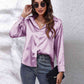 Collared Neck Buttoned Long Sleeve Shirt