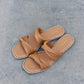 Qupid Women's Summertime Fine Double Strap Twist Sandals