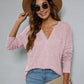 Beauteous Dropped Shoulder High-Low Waffle-Knit Top