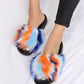 Forever Link Blue Multi Plush Open-Toe Sandals
