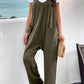 Pocketed Spaghetti Strap Overalls