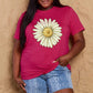 Malibu Dreams Simply Love Full Size FLOWER Graphic Cotton Tee