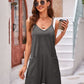 Spaghetti Strap Romper with Pockets