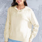 Cable Knit Long Sleeve Hooded Sweater