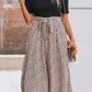 Printed Short Sleeve Belted Dress