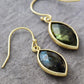 Geometrical Shape Natural Stone Dangle Earrings