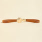 Black, Caramel, or Ivory One Size PU Leather Belt
