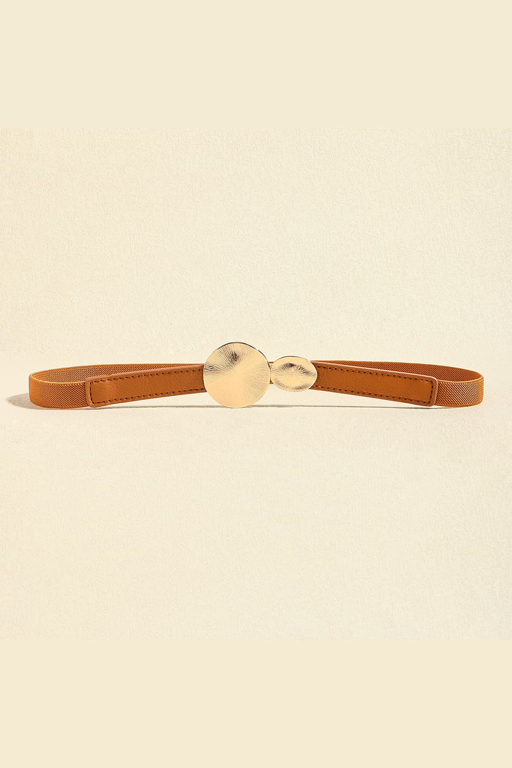 Black, Caramel, or Ivory One Size PU Leather Belt