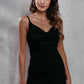 Women's TrulyMe Ruched Cowl Neck Spaghetti Strap Dress