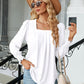 Full Size Square Neck Puff Sleeve Blouse