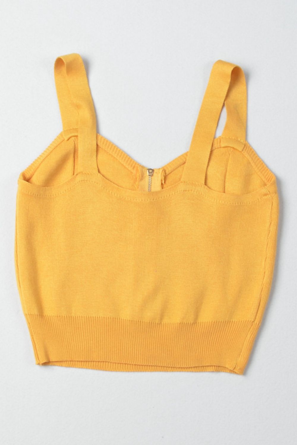 Women's Zip-Up Cutout Sleeveless Knit Crop Top