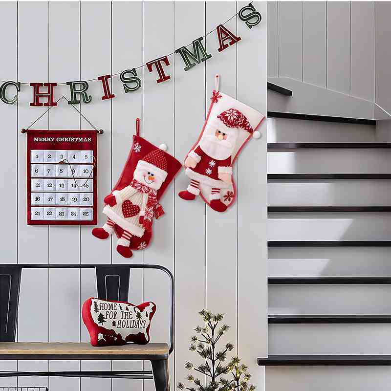 Christmas Santa or Snowman Stocking Hanging Widget