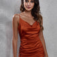 Women's TrulyMe Ruched Cowl Neck Spaghetti Strap Dress