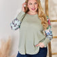 Hailey & Co Full Size Printed Round Neck Blouse