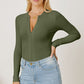Adryane Jay Zip Up Long Sleeve Bodysuit