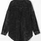 Washed Button Down Dropped Shoulder Jacket