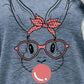Seasonal Easter Bunny Graphic Round Neck T-Shirt