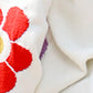 ComfyThreads Flower Pattern Open Front White Long Sleeve Cardigan