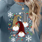 Christmas Winter Faceless Gnomes Graphic Drop Shoulder Sweatshirt