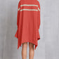 Half Button Handkerchief Hem Dress