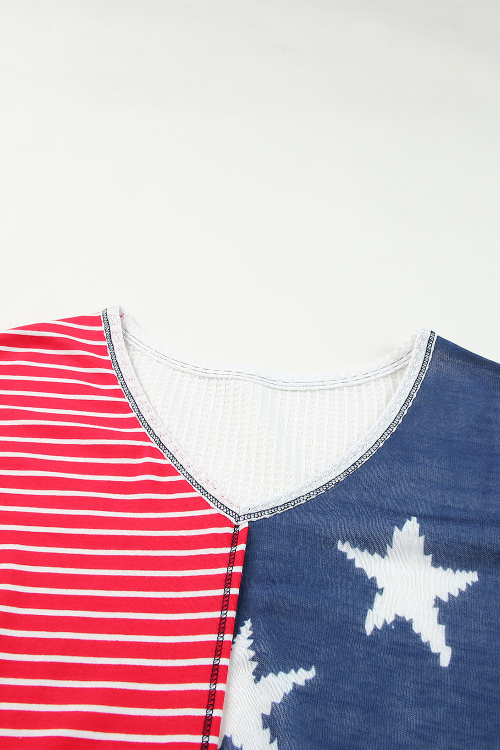 Women's Star and Stripe V-Neck Top