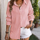 Button Up Dropped Shoulder Shirt